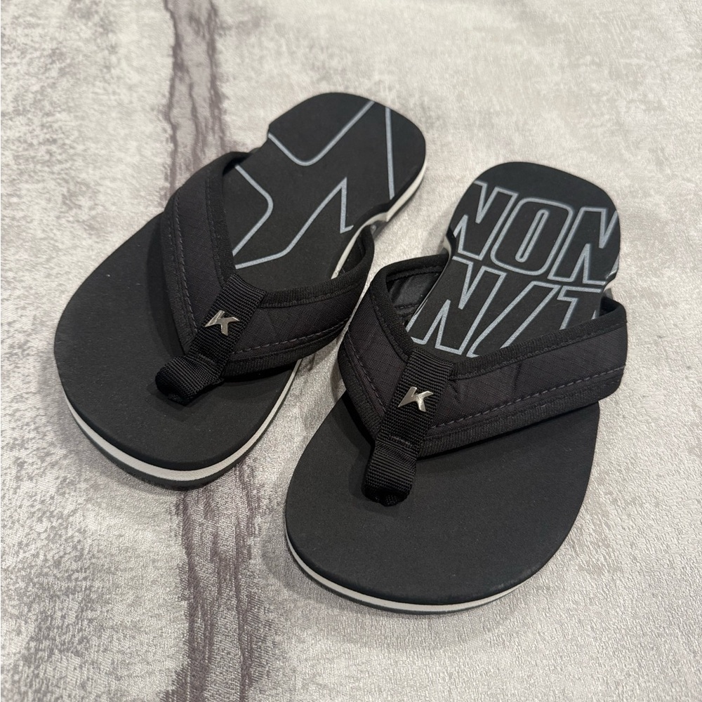 Kids Black Flip Flops